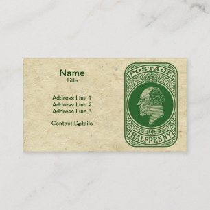 Cartão De Visita Carimbo de Envelope Pré-pago do Rei Edward VII