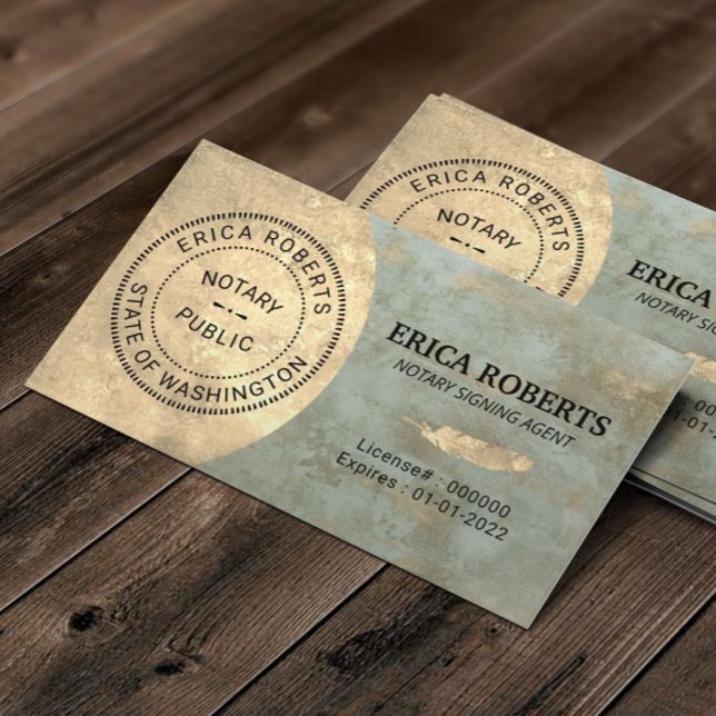 Cartão De Visita Carimbo Notário Assinante de Empréstimo Agente Vin (Criador carregado)