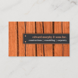 Cartão De Visita Carpenter Business Card Template