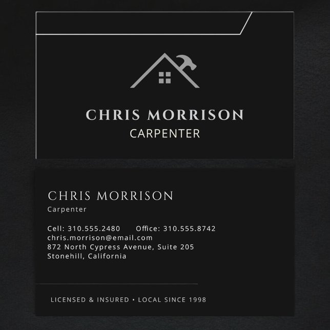 Cartão De Visita Carpenter Carpentry Handyman (Criador carregado)