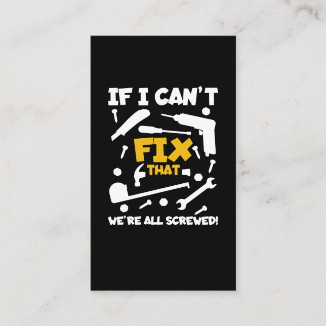 Cartão De Visita Carpenter Dad Craftsman Husband Handyman (Frente)