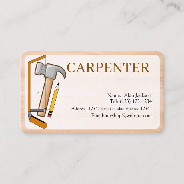 CARTÃO DE VISITA CARPENTER editável (Frente)