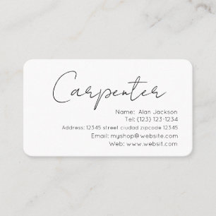 CARTÃO DE VISITA CARPENTER editável