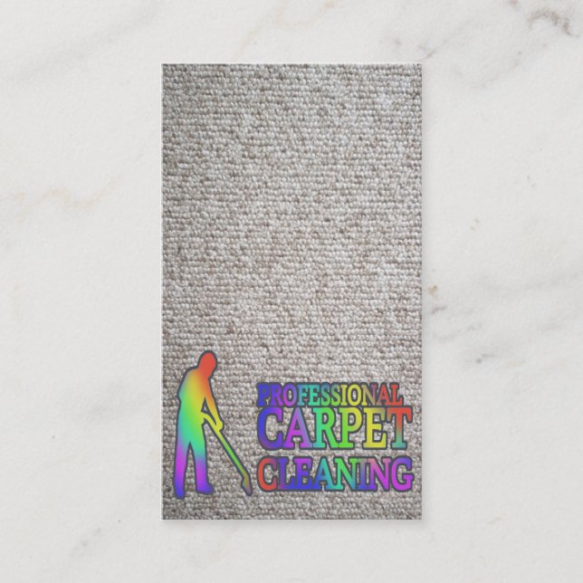 Cartão De Visita Carpet Cleaning Service Business Card (Frente)