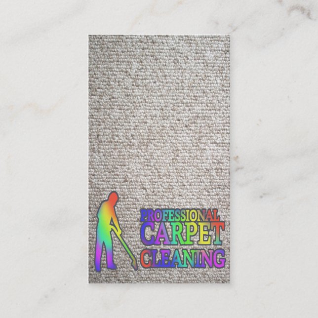 Cartão De Visita Carpet Cleaning Service Business Card (Frente)