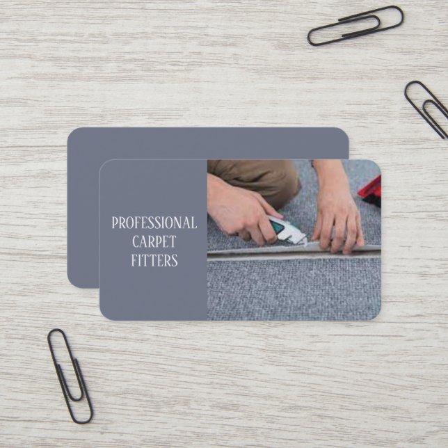 Cartão De Visita Carpet Fitter Service Professional (Frente/Verso In Situ)