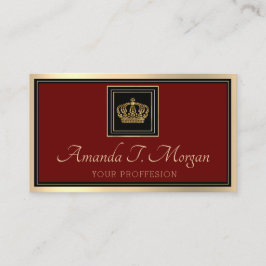 Cartão De Visita Carpete Vermelho de Frame Ouro de Casamento Real