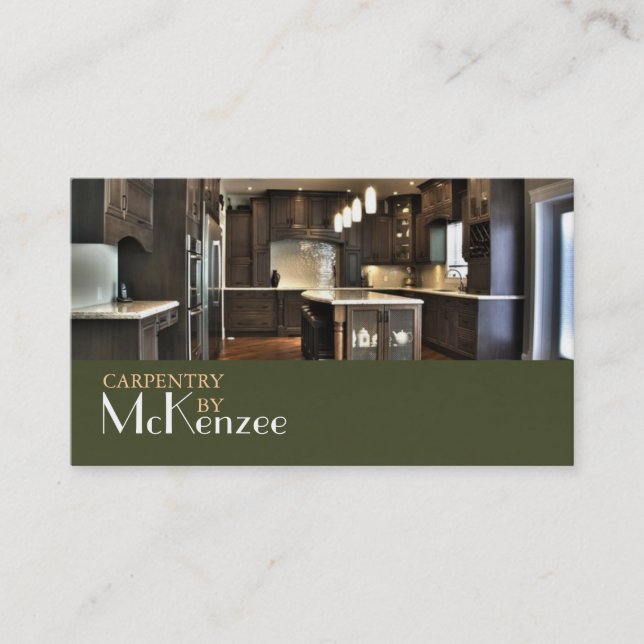 Cartão De Visita Carpintaria, Construção De Usina, Pavimento De Mad (Frente)