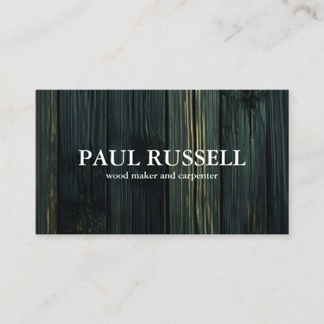 Cartão De Visita Carpintaria de carpinteiro russo de madeira profis (Frente)