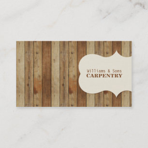 Cartão De Visita Carpintaria de madeira