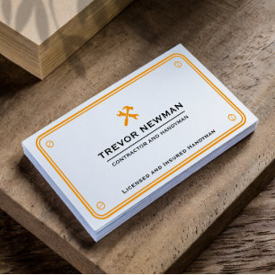 Cartão De Visita Carpintaria e reparo de renovação de canalização m