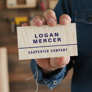 Cartão De Visita Carpintaria Personalizada e Empreiteiro de Constru