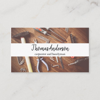 Cartão De Visita Carpintaria Rústica de Madeira Profissional