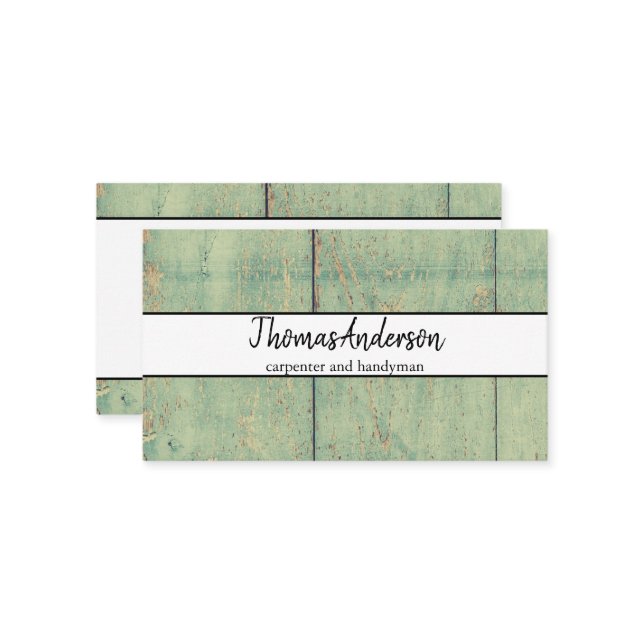 Cartão De Visita Carpintaria Rústica de Madeira Profissional (Frente/Verso In Situ)