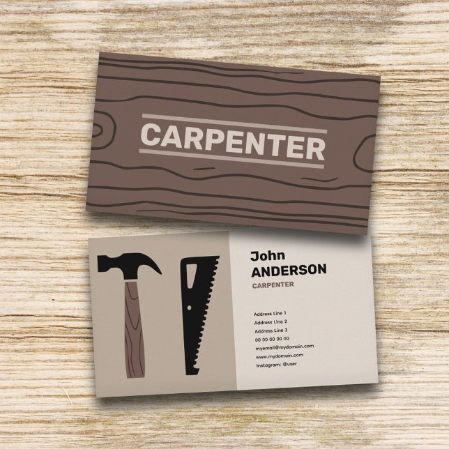 Cartão De Visita Carpinteiro (Carpenter Business Card)
