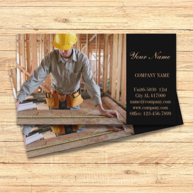 Cartão De Visita Carpinteiro de carpintaria para construção de ferr (Mechanical Tools Construction Carpentry carpenter Business Card)