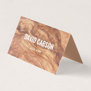 Cartão De Visita Carpinteiro de Madeira Construção Handyman Código