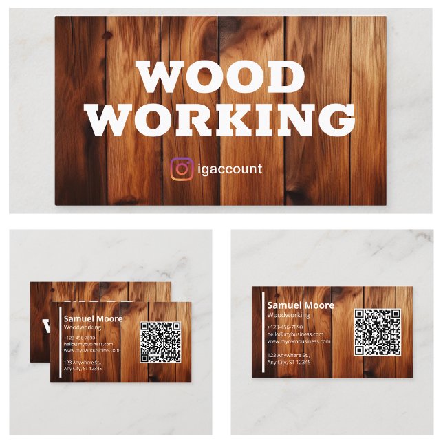 Cartão De Visita Carpinteiros de serração profissionais de madeira (Woodworking Professional Sawmill Carpenters Business Card
)