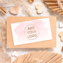 Cartão De Visita Carregue o logotipo com uma pincelada de cor d'águ