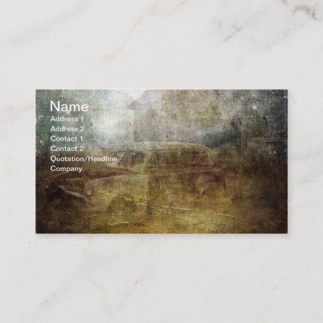 Cartão De Visita Carro Abandonado Desaparecendo (Frente)