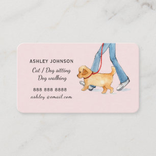 Cartão De Visita Carro comercial de serviços de passeio de cães i