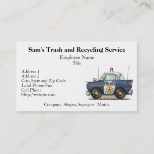 Cartão De Visita Carro da bobina de Crusier da polícia do carro de