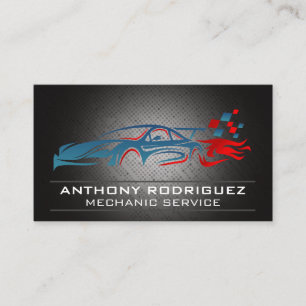 Cartão De Visita Carro de corrida desportiva   Serviços de Peças Au