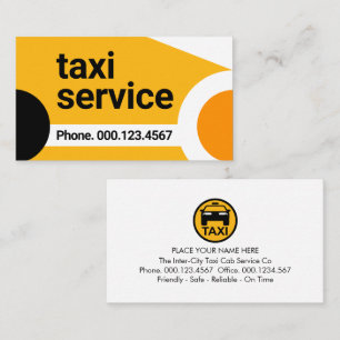 Cartão De Visita Carro de táxi amarelo abstrato criativo
