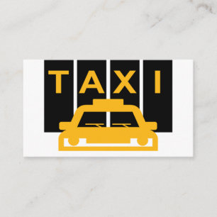 Cartão De Visita Carro de Táxi Amarelo com Listras Pretas