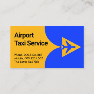Cartão De Visita Carro de Táxi de Avião Descolando