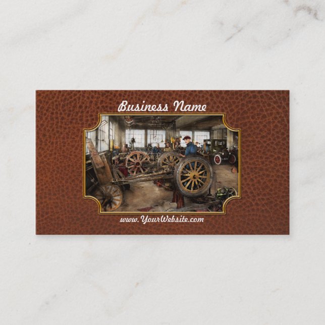 Cartão De Visita Carro - Garagem - Coroa azul 1923 (Frente)