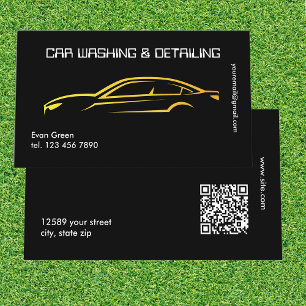 Cartão De Visita Carro Luxuoso QR Personalizado Detalhando