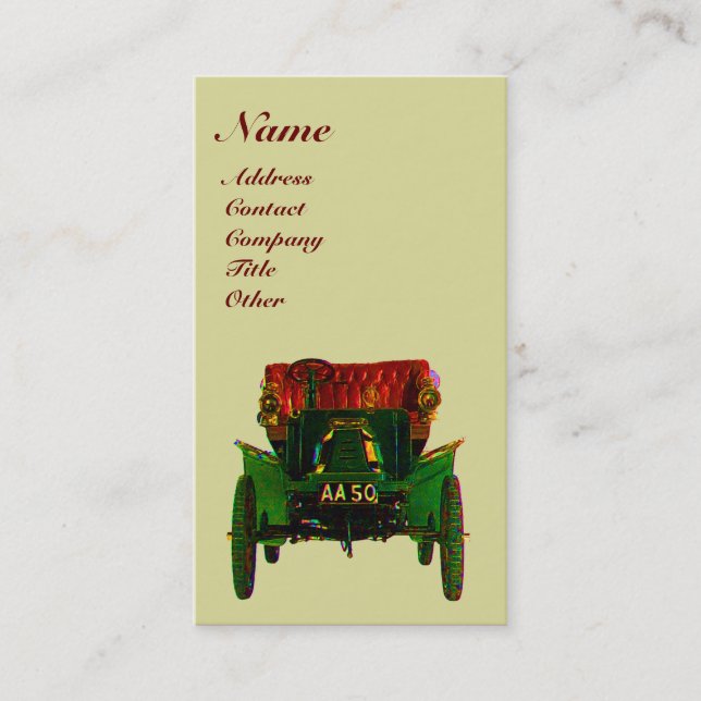 CARTÃO DE VISITA CARRO RETRO - AUTOMOTIVO (Frente)
