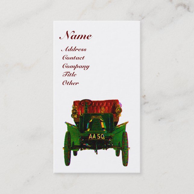 CARTÃO DE VISITA CARRO RETRO - AUTOMOTIVO (Frente)