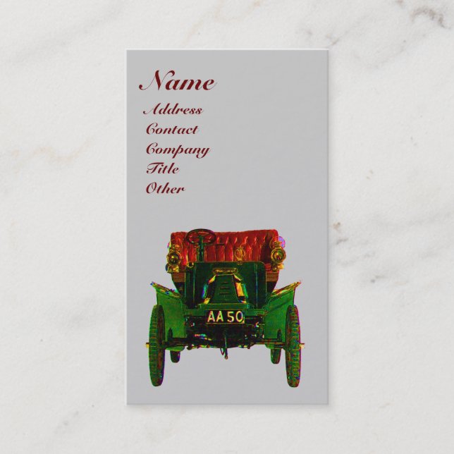 CARTÃO DE VISITA CARRO RETRO - AUTOMOTIVO (Frente)