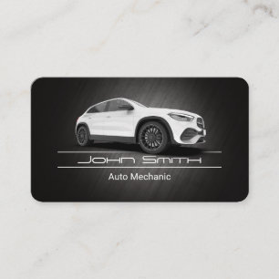 Cartão De Visita Carro SUV Branco Mecânico Reparo de Carro Auto