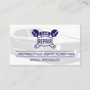 Cartão De Visita Carro vintage  Logotipo de reparo de automóveis