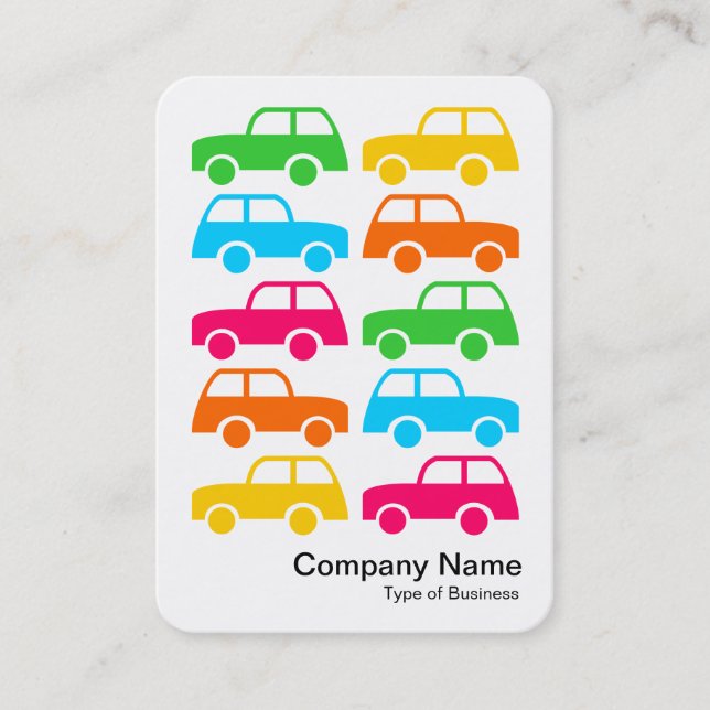 Cartão De Visita Carros Coloridos (Frente)