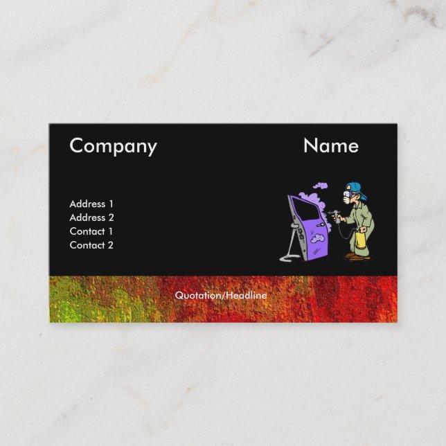 Cartão De Visita Carros da pintura com beira (Frente)