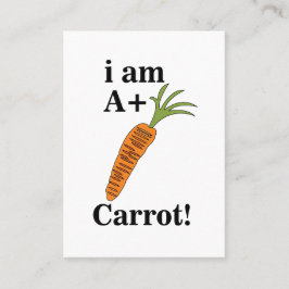 Cartão De Visita Carrot, eu sou um Carrot Engraçado