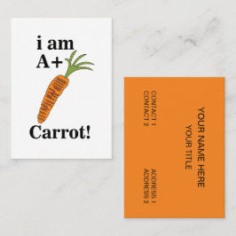 Cartão De Visita Carrot, eu sou um Carrot Engraçado