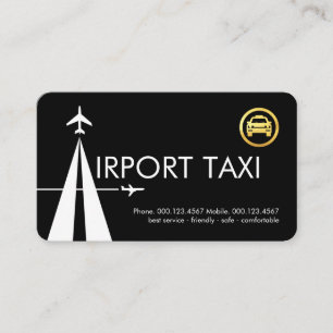 Cartão De Visita Carta A Táxi de Aeroporto na Pista
