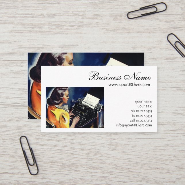 Cartão De Visita Carta de Digitação do Secretário Executivo da Vint (Frente/Verso In Situ)