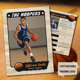 Cartão De Visita Carta de Troca de Jogador de Basquete personalizáv