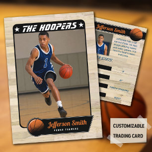 Cartão De Visita Carta de Troca de Jogador de Basquete personalizáv