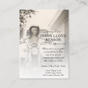 Cartão De Visita carta memorial de fotografias do lado esquerdo