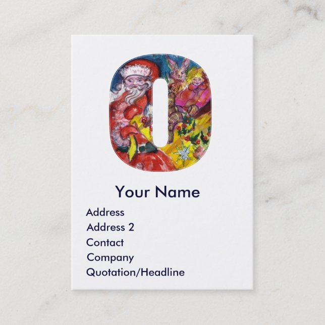 CARTÃO DE VISITA CARTA/PAPAIS NOEIS COM MONOGRAMA DE PRESENTES (Frente)