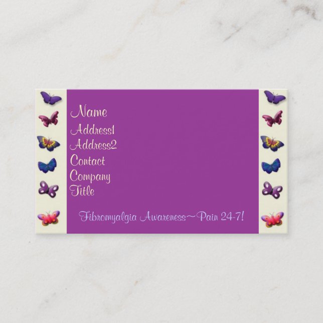 Cartão De Visita Cartão-Borboletas do negócio/perfil (Frente)