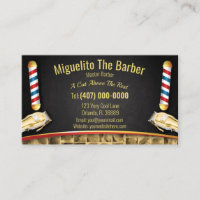 Cartão-fidelidade de barbearia (poste e cortadores