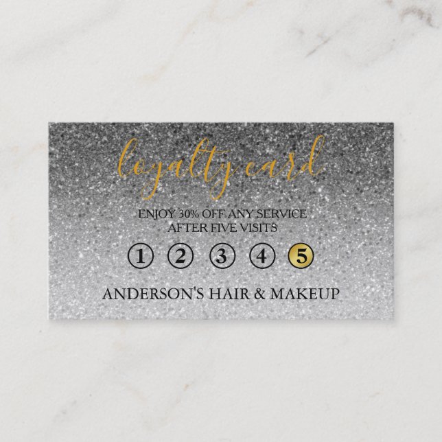 Cartão De Visita Cartão-fidelidade para tipografia simples moderna (Frente)